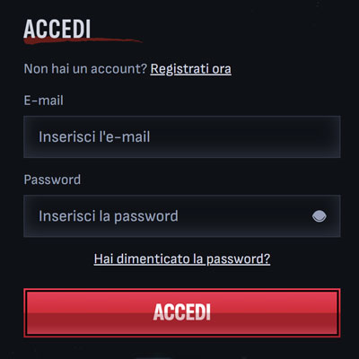 Accesso a Mafia Casino